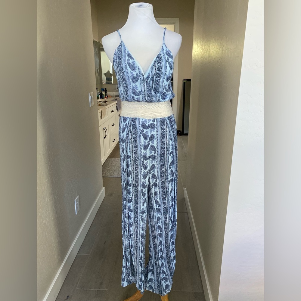 Rue21 Paisley Print Slit Wide Leg Jumpsuit